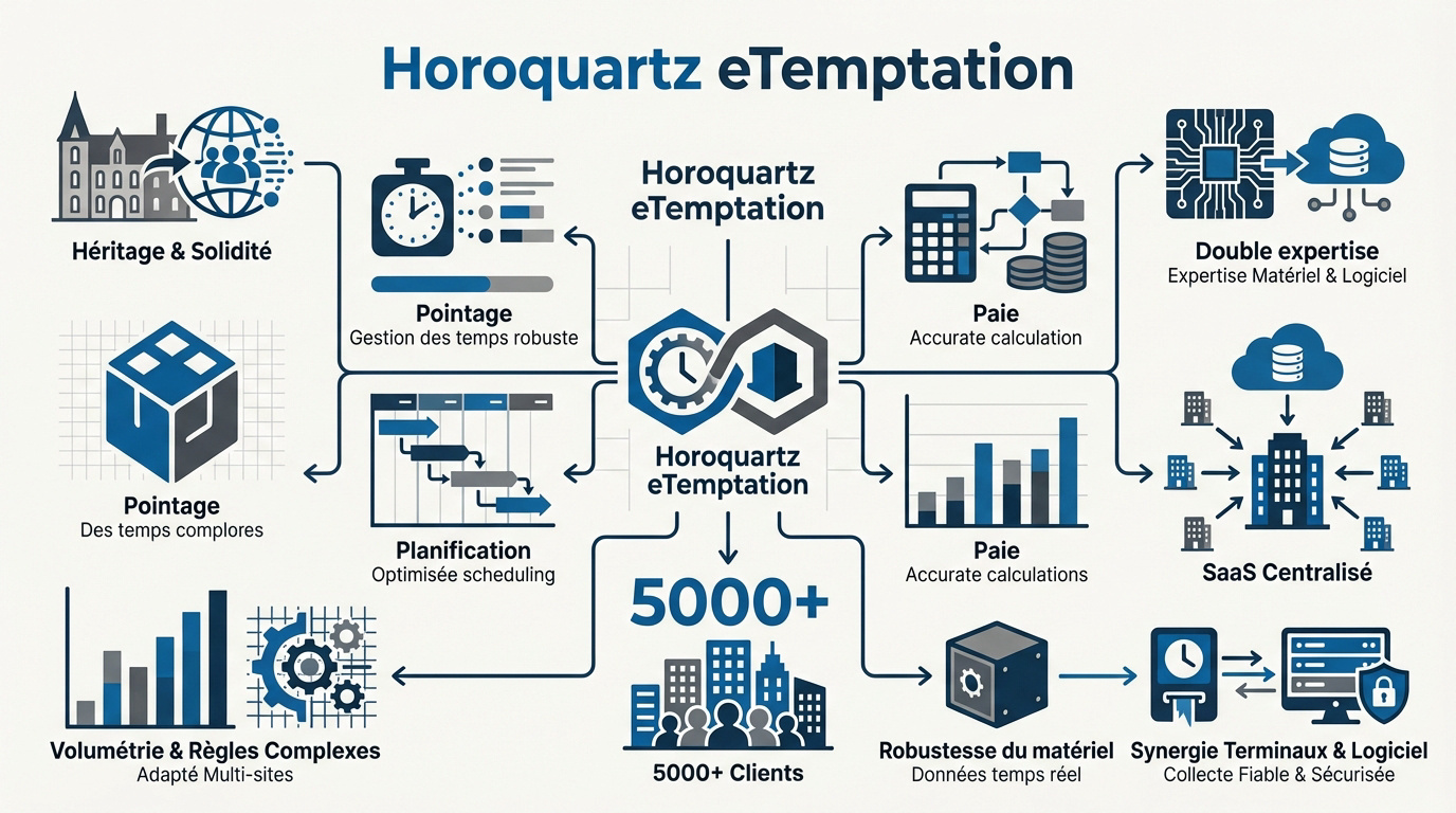 Interface logicielle Horoquartz eTemptation pour la gestion des ressources humaines