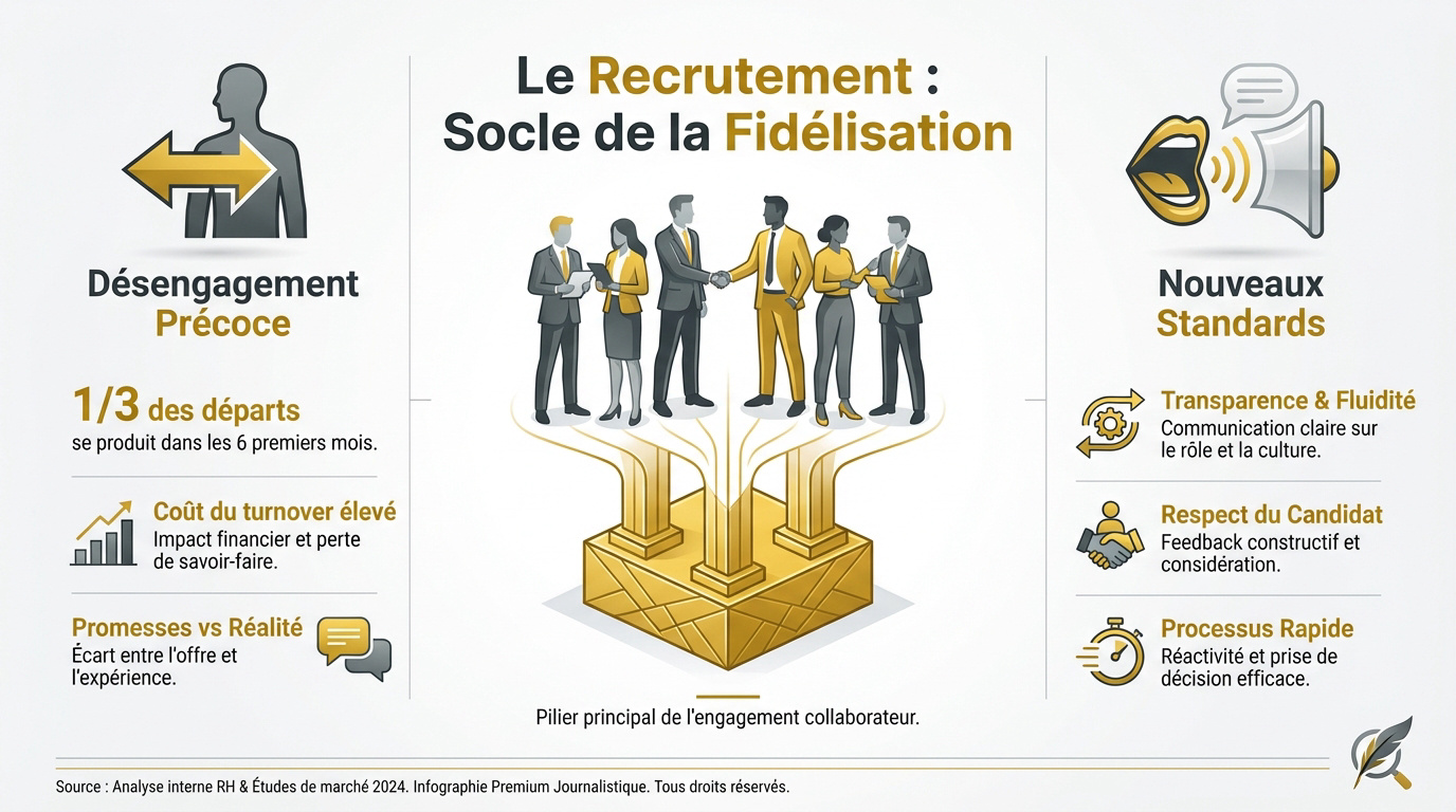 Illustration du recrutement comme fondement de la fidélisation des collaborateurs