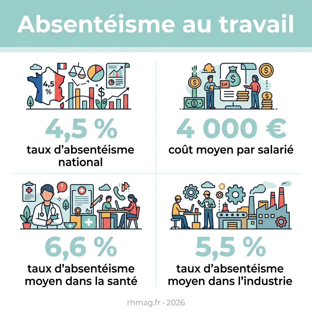 Infographie — absentéisme au travail